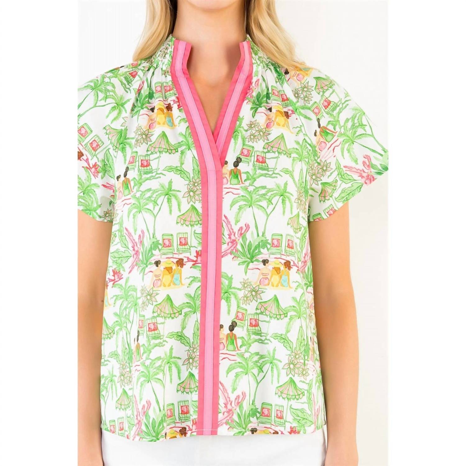 Thml - Vacation Scene Print Top