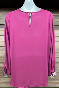 Lilian - Women's Plus Long Sleeve With Sequins Blouse