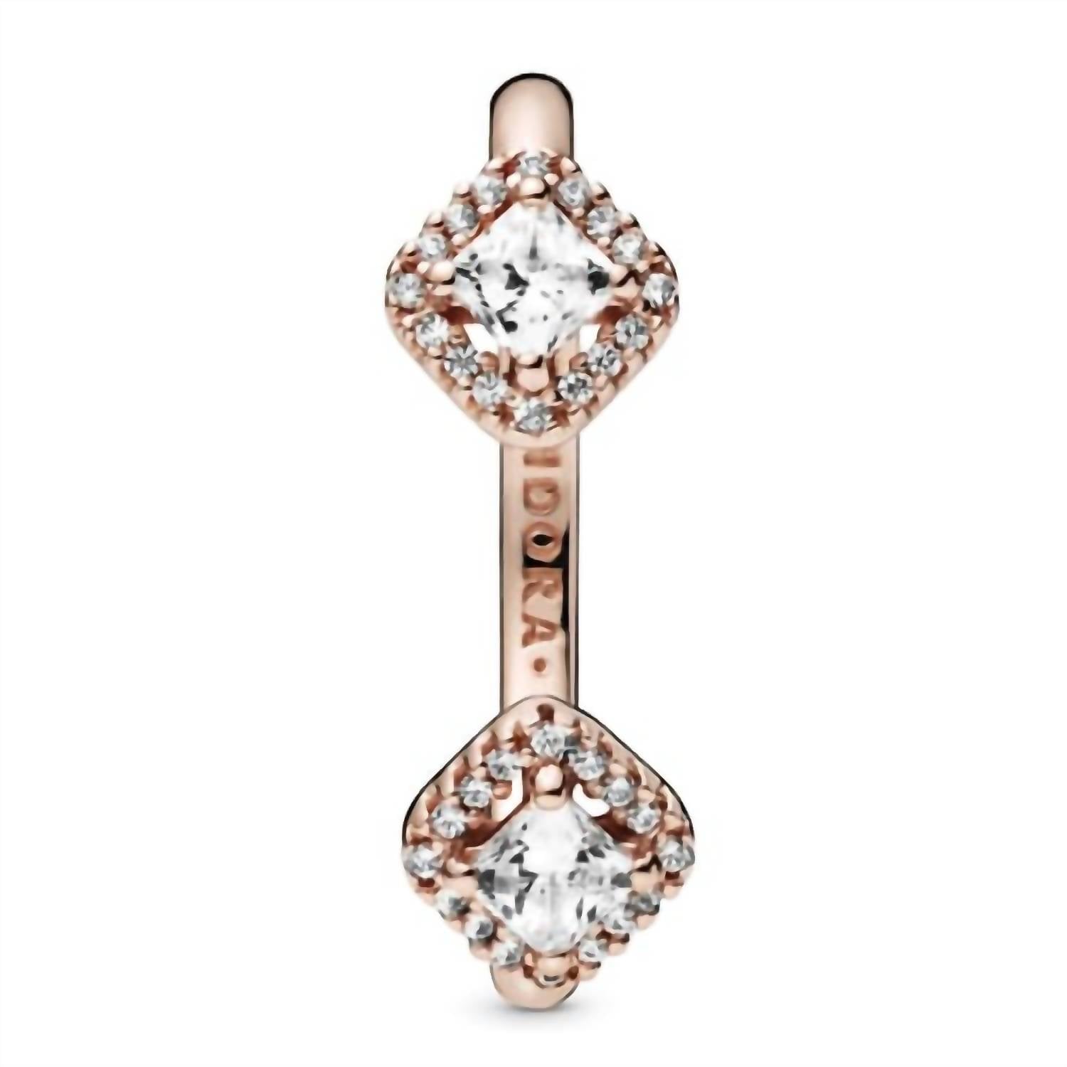 Pandora - Women's Square Sparkle Open Ring