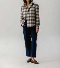 Cissa - Crop Japanese Flannel Shirt