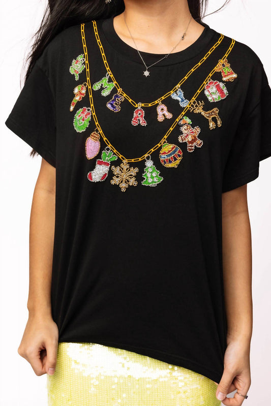 Queen Of Sparkles - Christmas Necklace Tee