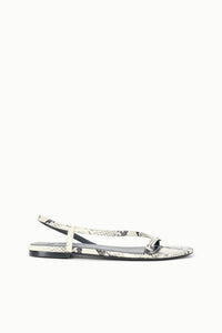 Staud - Women's Louden Strappy Metallic Leather Sandal