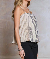 Current Air - Janice Sleeveless Pleated Top