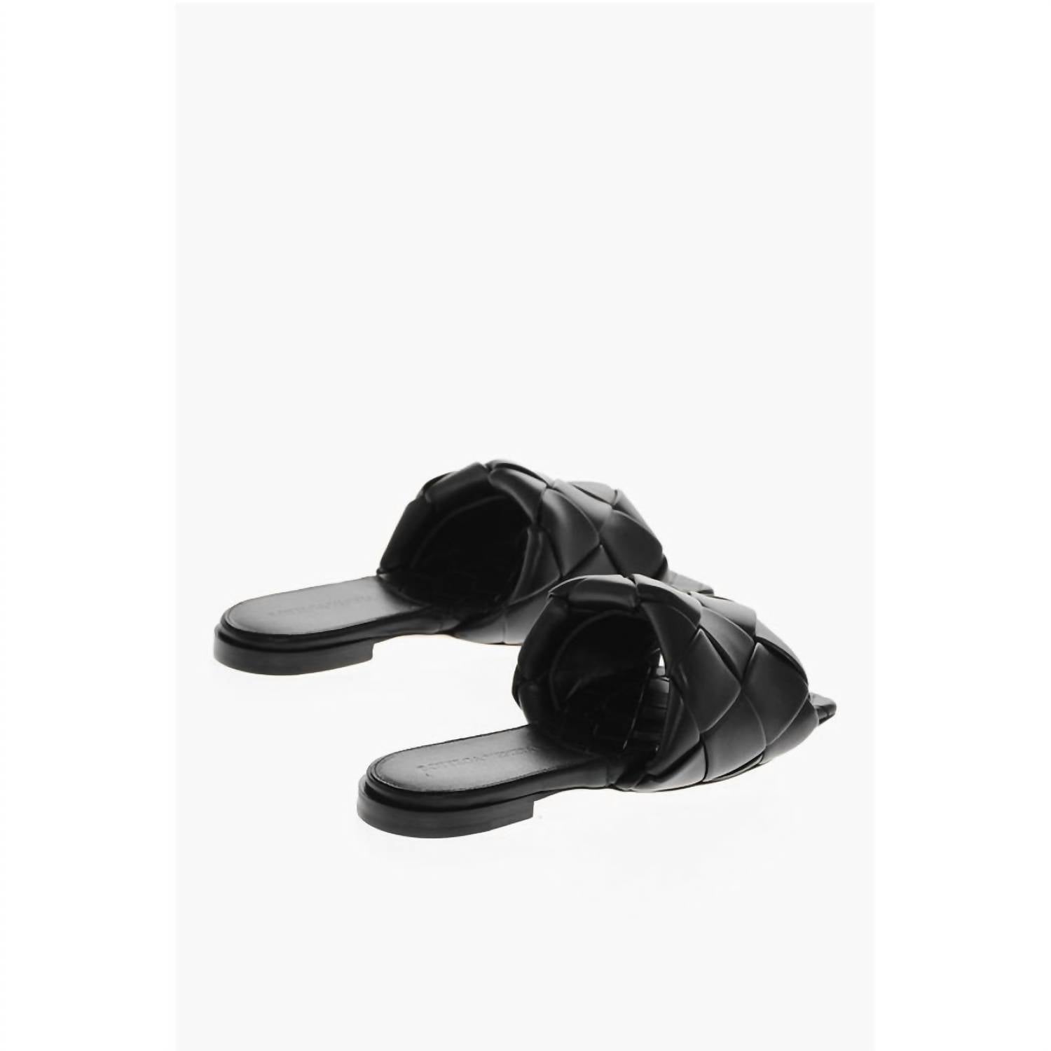 Bottega Veneta - Women's Woven Leather Lido Sliders