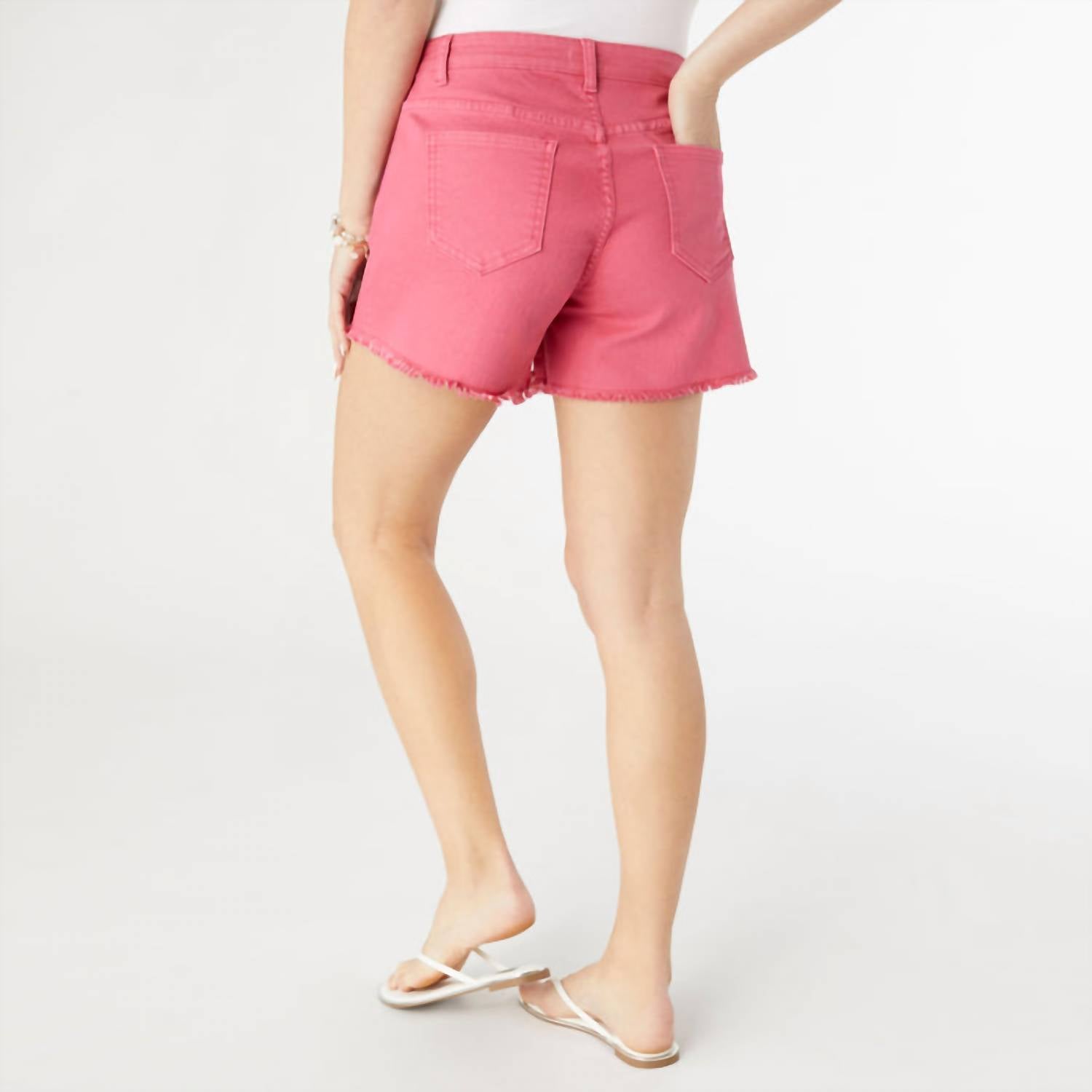 COCO + CARMEN Trudy With Fringe Shorts in pink - women's shorts - detail view