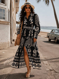 Little Secret Of Mine - Long Sleeve Floral Maxi Dress