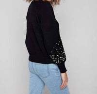 Charlie B - Crew Neck Sweater With Pearl Details