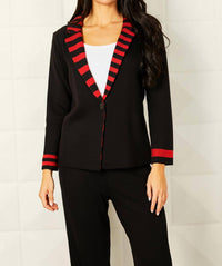 Angel Apparel - Double Striped Long Sleeve Blazer