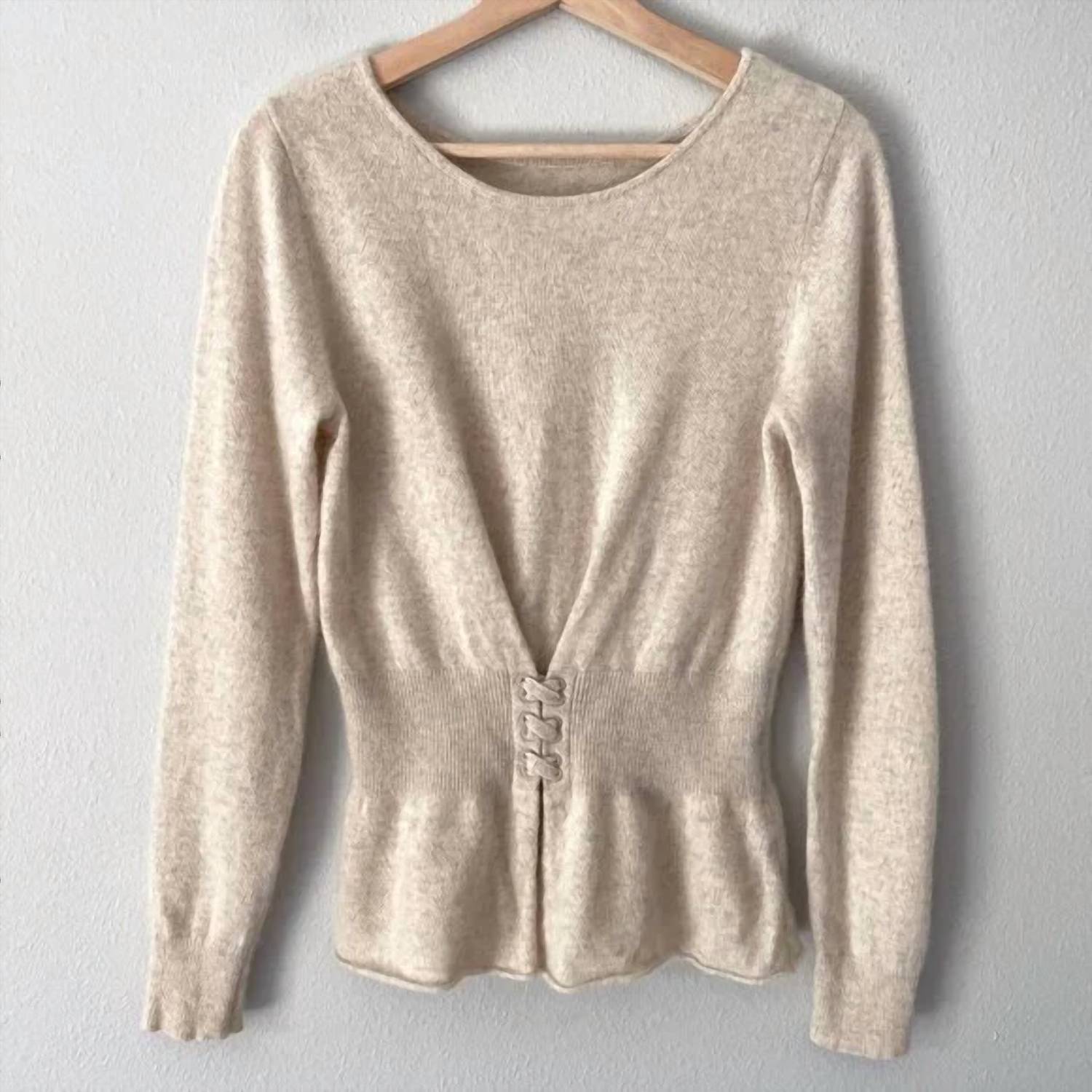 White + Warren - Women's Corset Crewneck Sweater