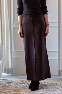 House of Dagmar Pencil Maxi Skirt in chocolate brown - women's skirt - view 5