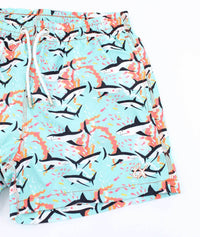 Eight X - Shark Print Swim Trunks