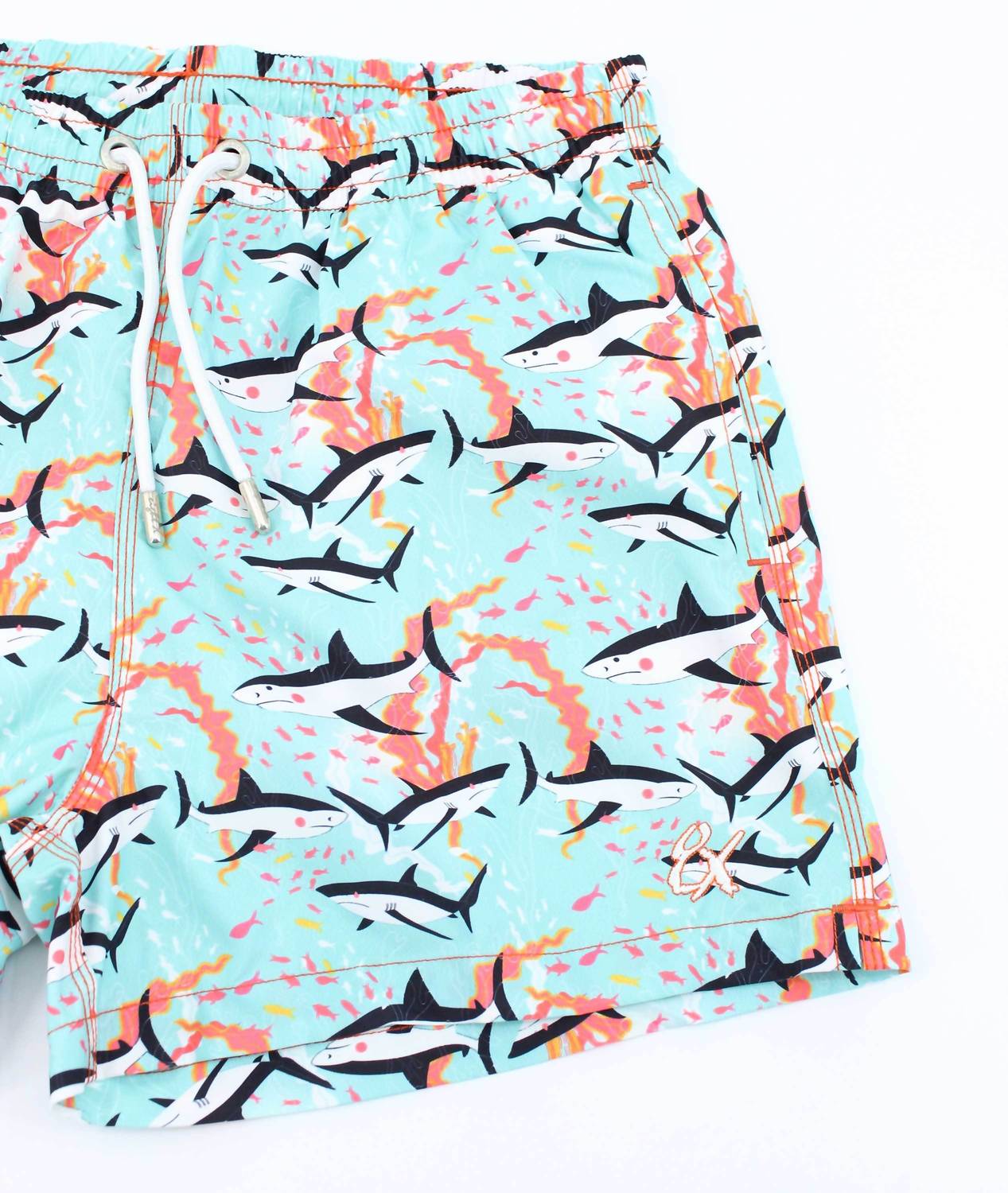 Eight X - Shark Print Swim Trunks
