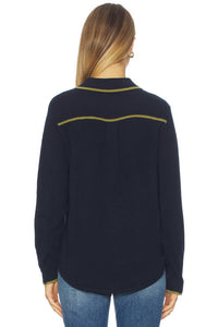 White + Warren - Cashmere Tipped Button Shirt