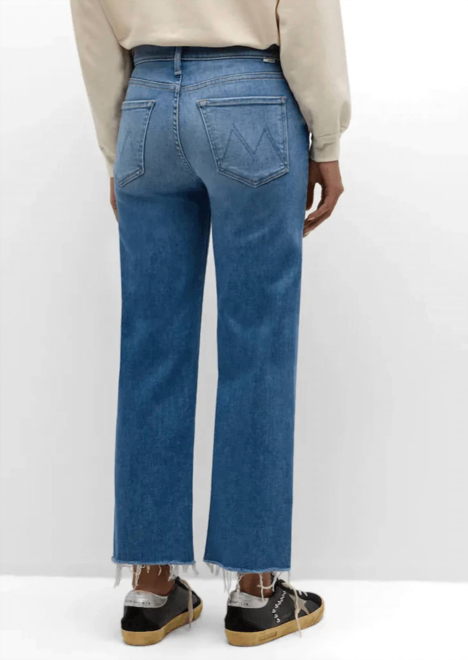 Mother - Mid Rise Rambler Zip Ankle Length Fray Jeans