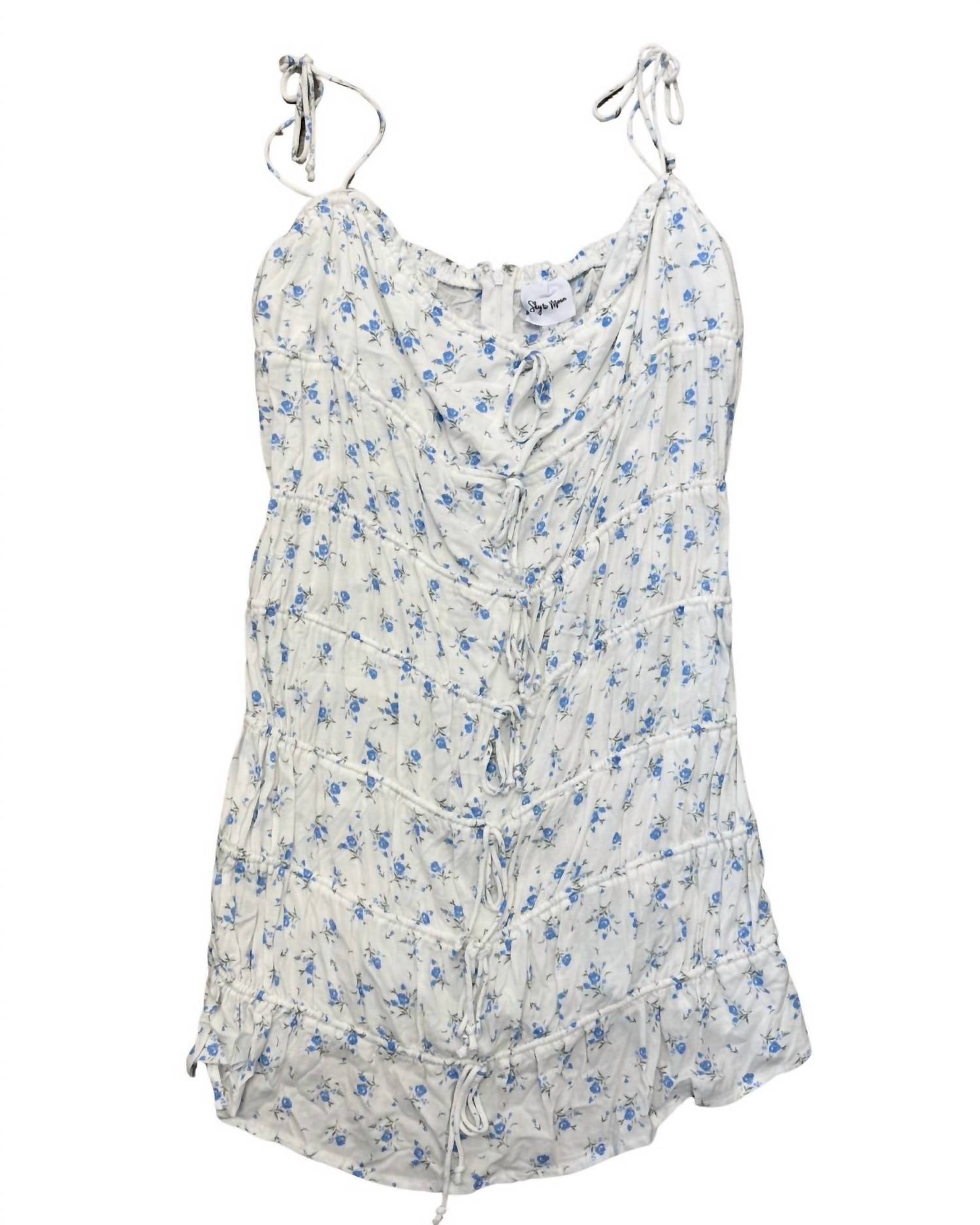 Sky To Moon - Women's Floral Tiered Mini Dress