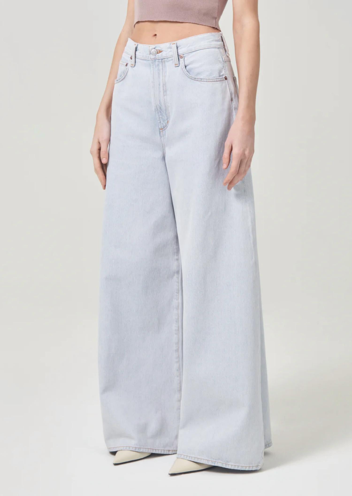 AGOLDE Nolan High Rise Wide Leg Jean in balloon - women's jeans - view 4