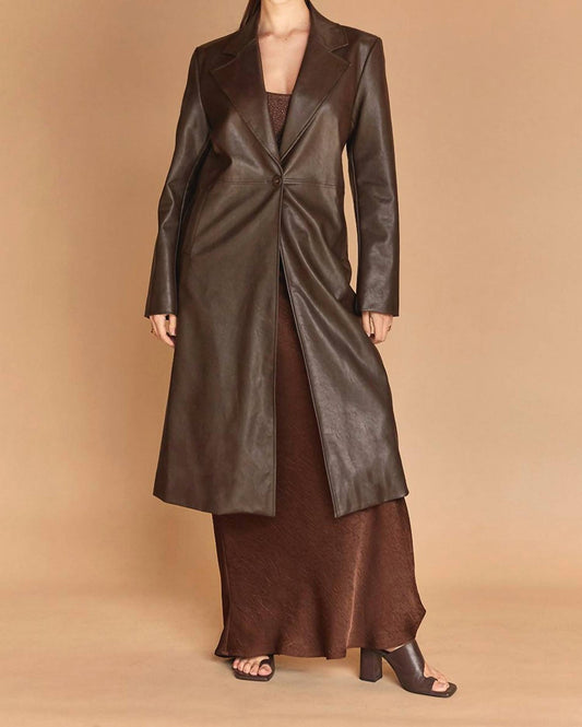 Crescent - Evani Vegan Leather Coat