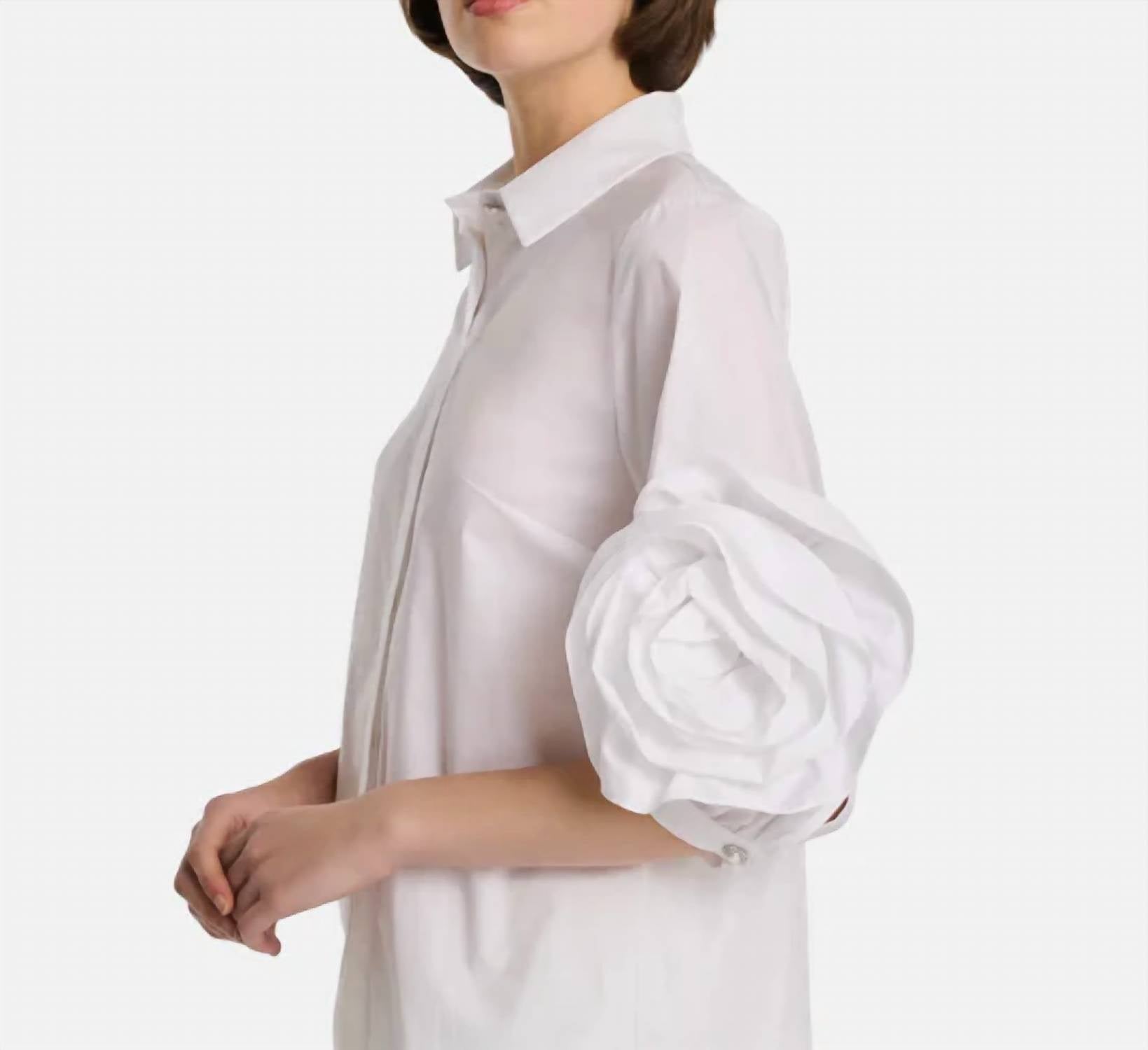 Weill - Short Sleeve Blouse With Floral Detail