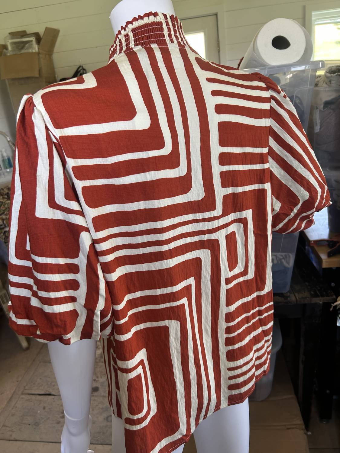 Thml - Women's Puff Sleeve Print Top