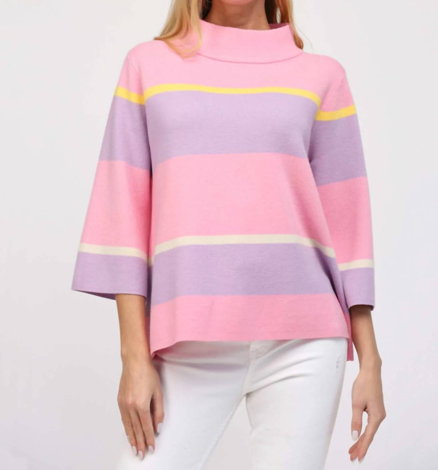 Fate - Mock Neck Stripe Sweater