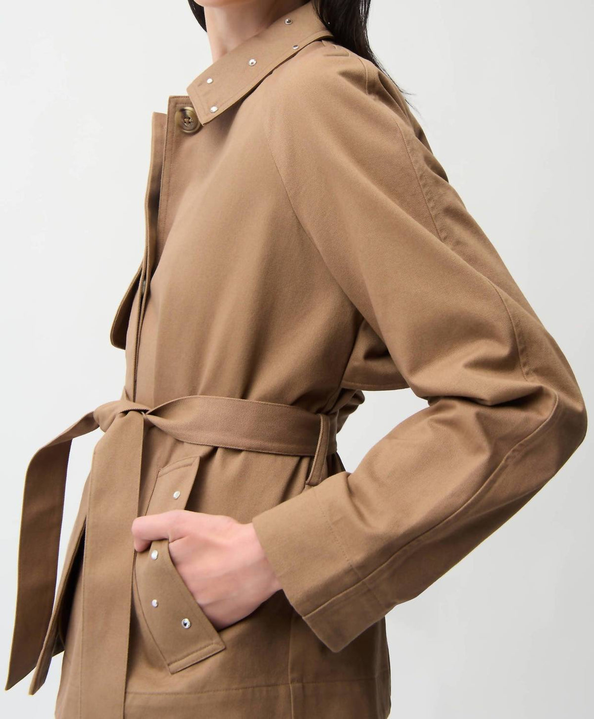Joseph Ribkoff - Embellished Short Trench Coat