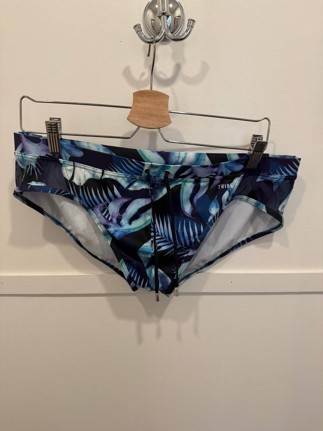 Tribe Positano Palms Lo Rise Swim Brief in navy - men's swimwear - view 4