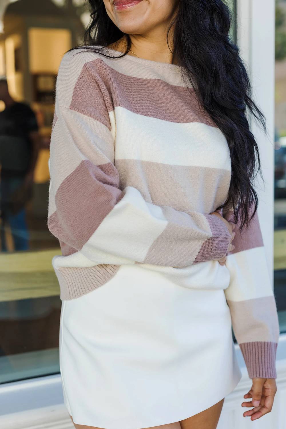 Le Lis - Stripe A Pose Oversized Sweater