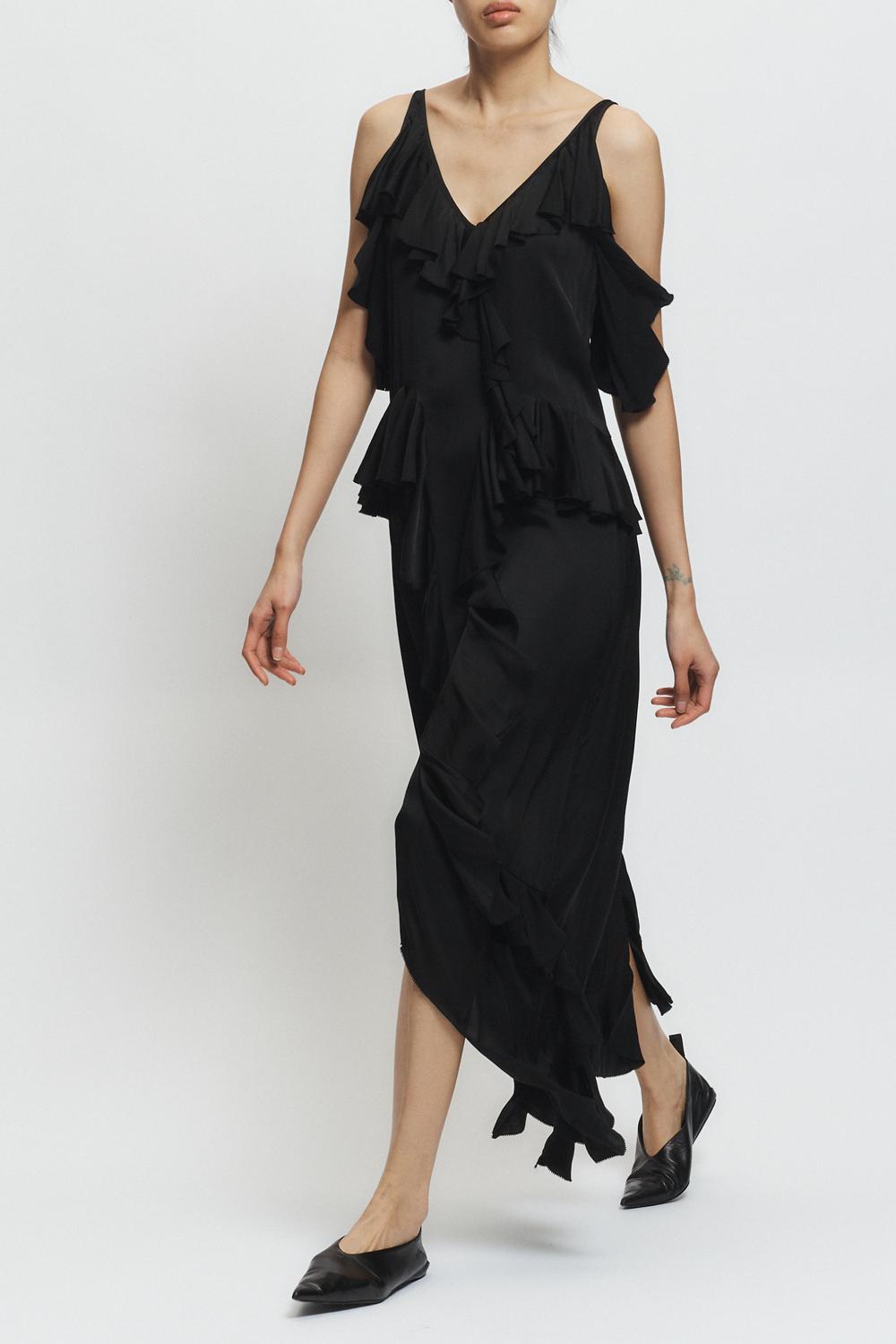 Saint Art - Gavin Ruffled Viscose Dress