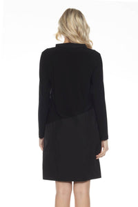 Joseph Ribkoff - Embellished Zipper High Neck Dress