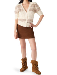 Steve Madden - Janae Short Sleeve Button Up Cardigan