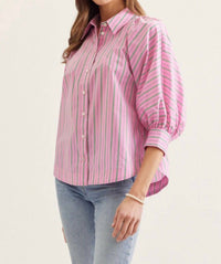 Entro - Palm Court Stripe Top