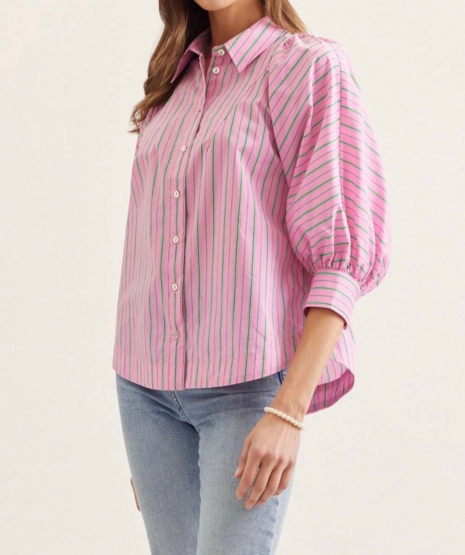 Entro - Palm Court Stripe Top