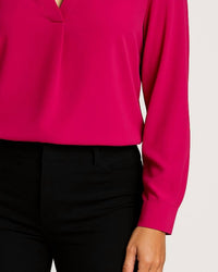 Frank Lyman - V Neck Woven Top