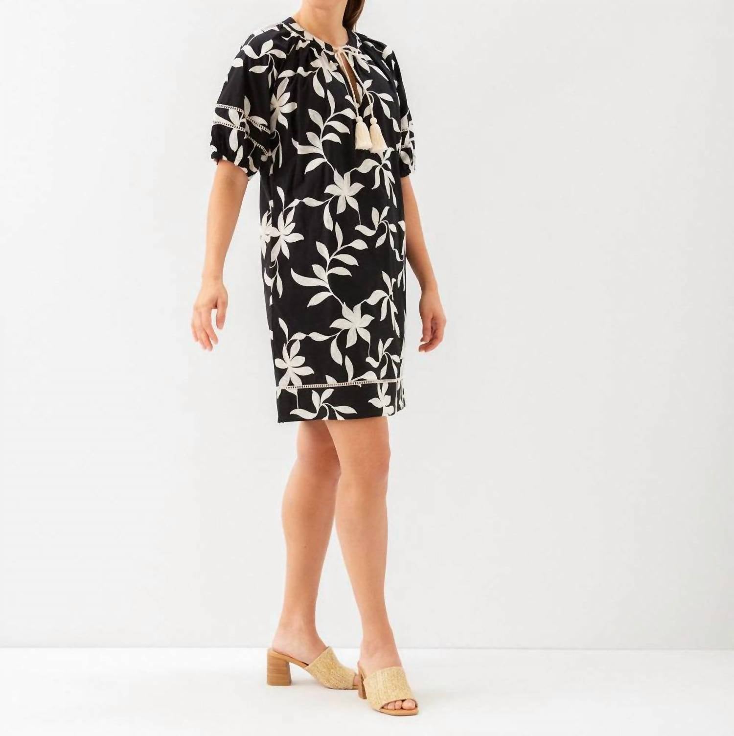 Karen Kane - Puff Sleeve Tassel Dress