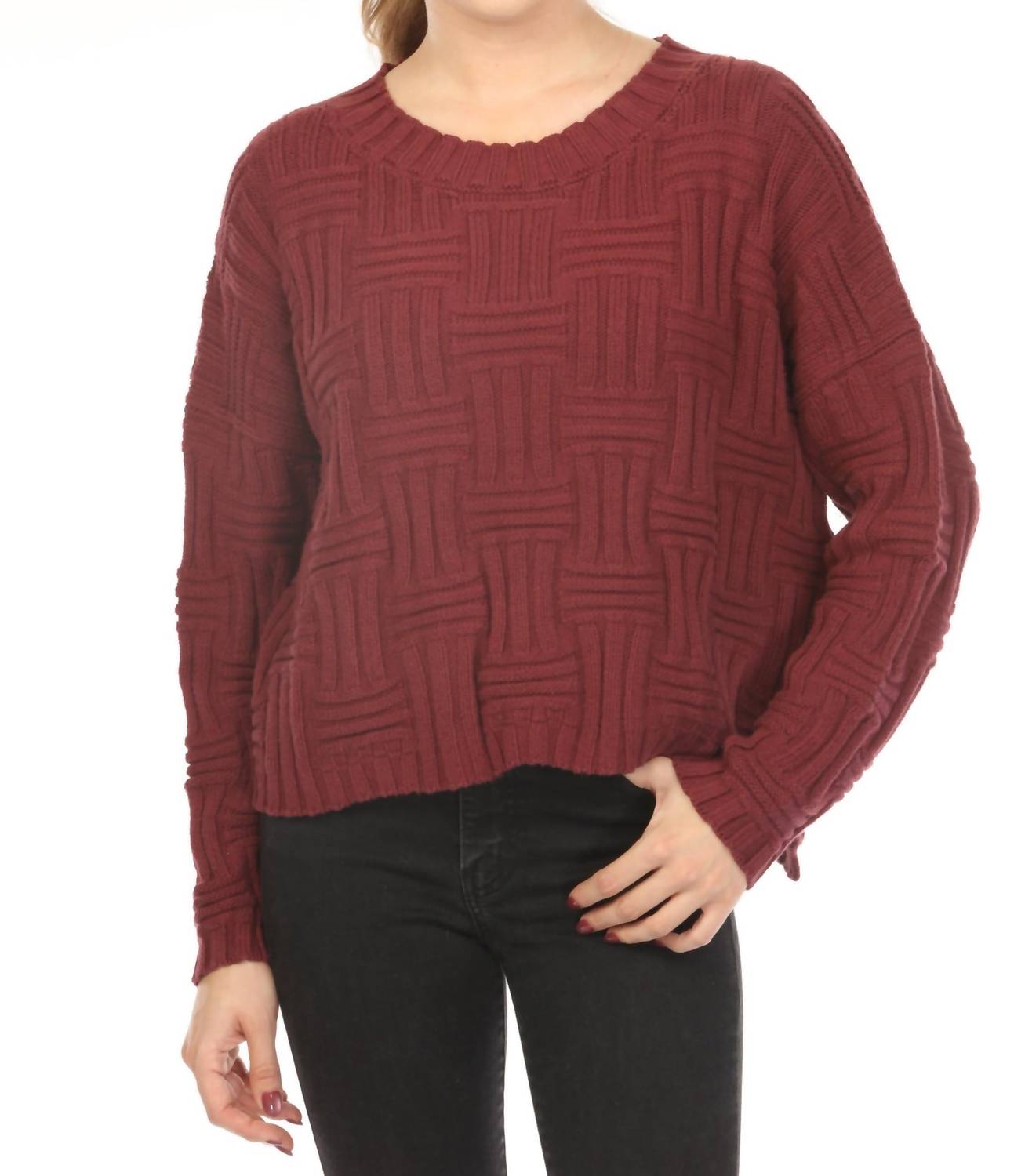 Planet By Lauren G. - Weavie Crewneck Sweater