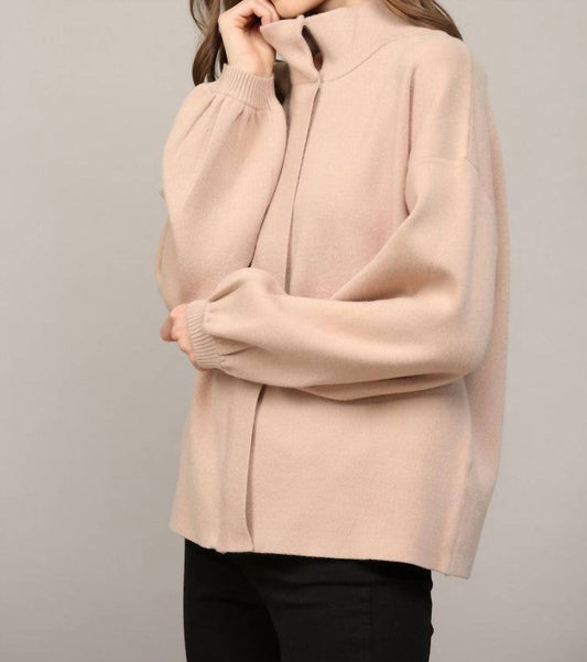 Fate - Zip-up Mock Neck Sweater Jacket