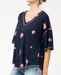 Entro - Waffle Knit Top