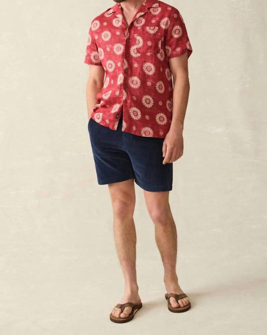 Faherty - Short Sleeve Hemp Blend Camp Shirt