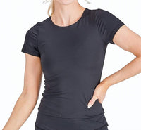 Simply Southern Double Layer Tee in black dragon - women's t-shirt