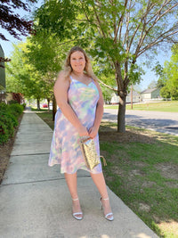 Skies Are Blue - Cowl Dress - Plus