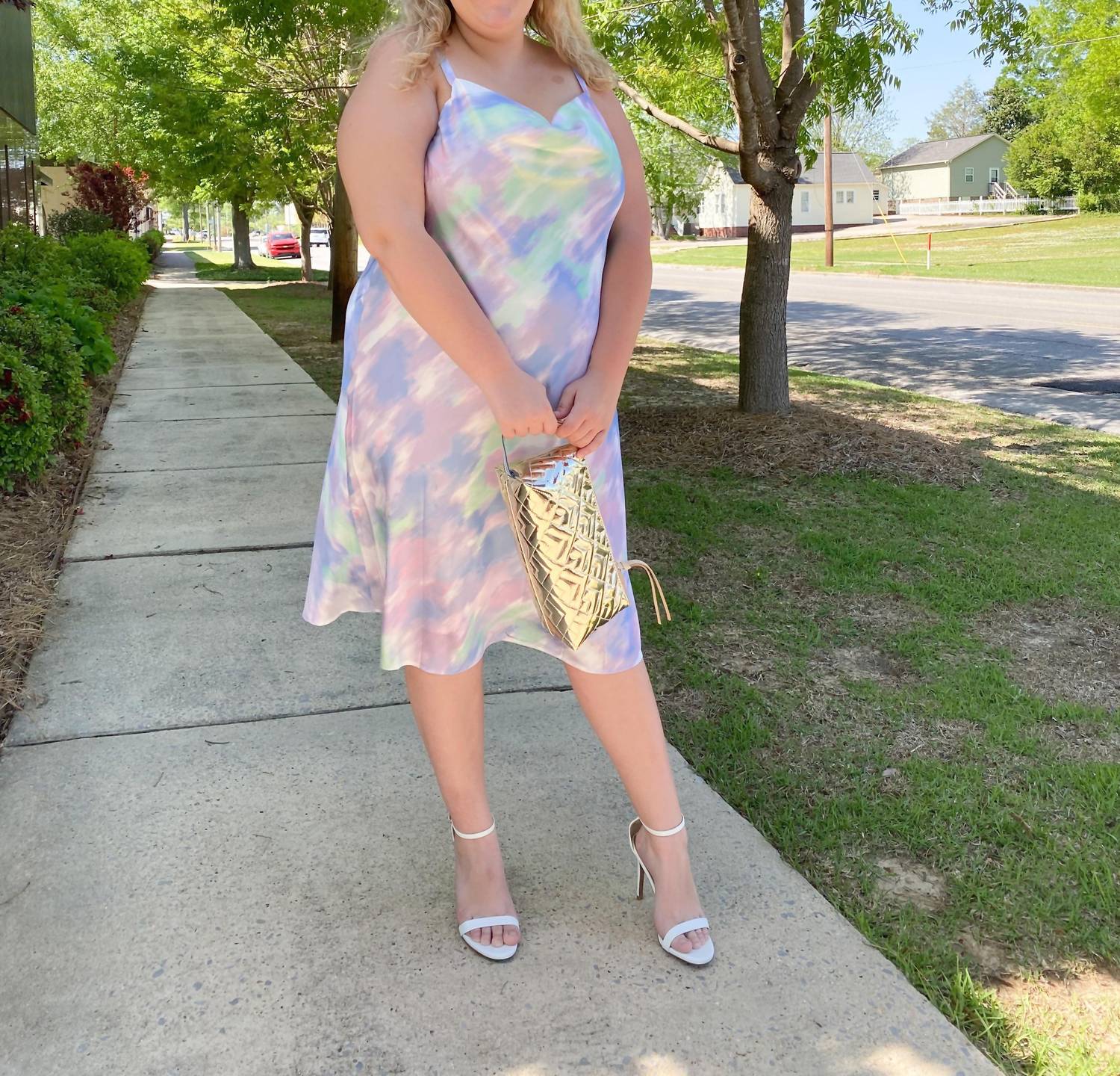 Skies Are Blue - Cowl Dress - Plus