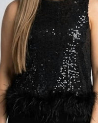 Entro - Feathers & Sequins Tank