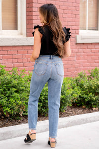 Judy Blue - High Waisted Distressed Boyfriend Fit Jeans