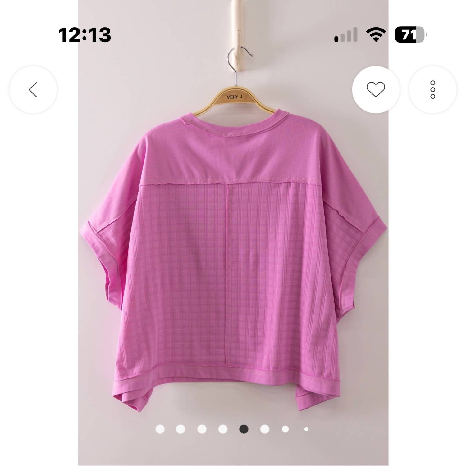 Very J - Dolman Sleeve Textured Knit Casual Top