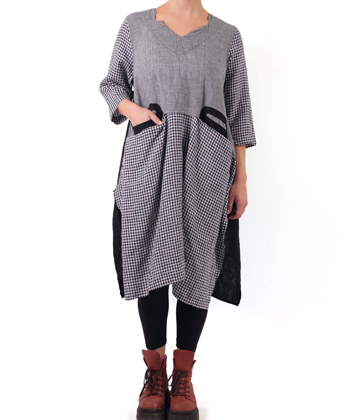 Cheyenne - Plaid Mix Midi Dress