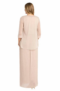R&M Richards - Shimmer Long Two-piece Jacket Dress