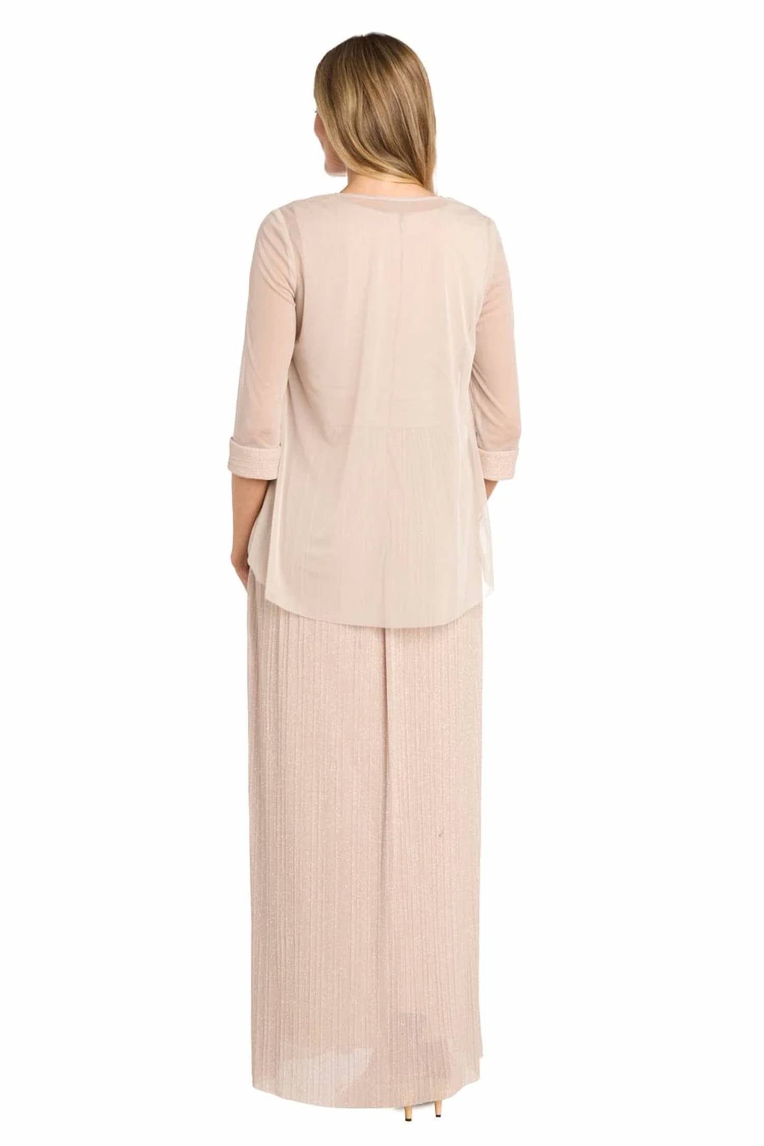R&M Richards - Shimmer Long Two-piece Jacket Dress