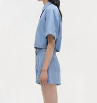 Jonathan Simkhai - Bishop Tailored Denim Crop Top