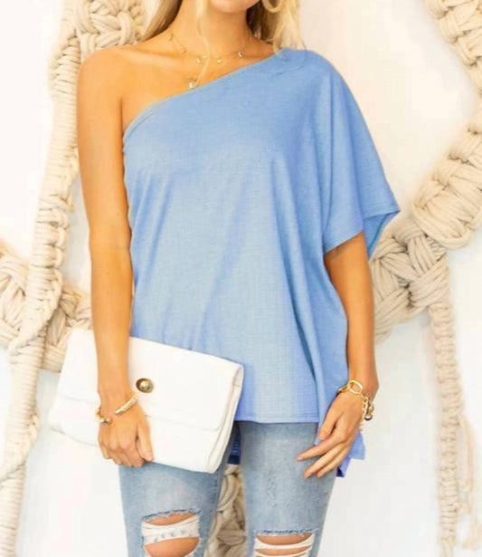 Ninexis - One Shoulder Draped Top