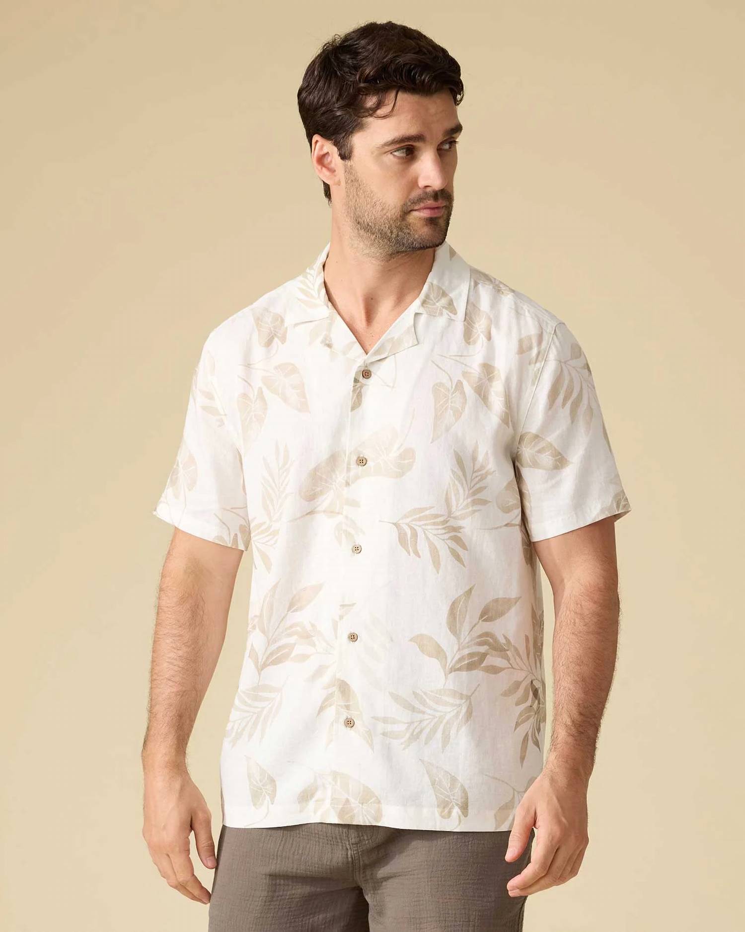 Flags & Anthem - Parsons Leaf Print Camp Collar Shirt